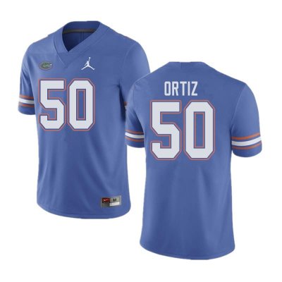 Men's Florida Gators #50 Marco Ortiz NCAA Jordan Brand Blue Authentic Stitched College Football Jersey QLV8862IN